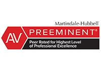 Martindale-Hubbell, AV Preeminent, Peer Rated for Highest Level of Professional Excellence